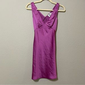 Princess Polly Purple Silky Slip Dress Mini 2